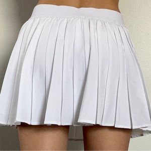 White Pleated Skirt